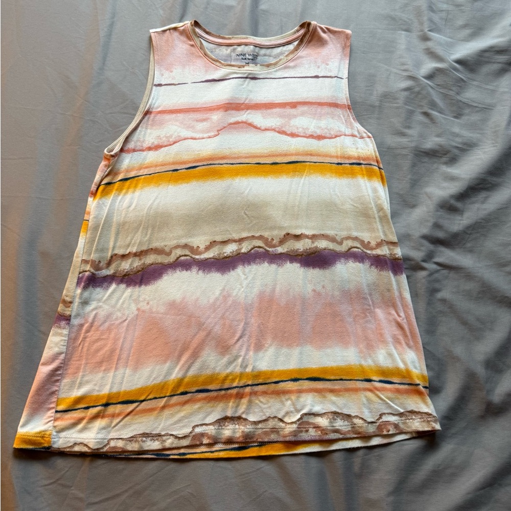 Nine West Pastel Striped Tank Top